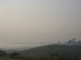 Rauchschwaden über Santa Luzia
